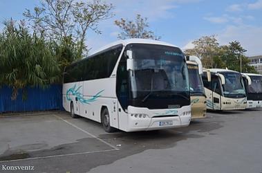 Bus side and front view Bus side and front view