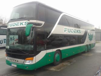 Double decker bus exterior Double decker bus exterior