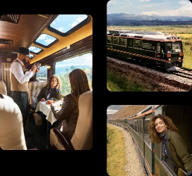 Train exterior and interior Train exterior and interior