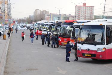 Buses at Dragon Bus Terminal, Ulaanbaatar Buses at Dragon Bus Terminal, Ulaanbaatar