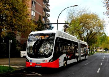 Electric aticulated bus Electric aticulated bus