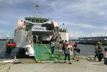Ferry at a Port Ferry at a Port