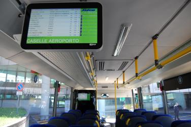 Bus interior view Bus interior view