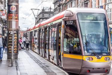 Luas tram stop at Abbey Street Luas tram stop at Abbey Street