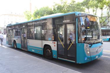 Bus side view Bus side view