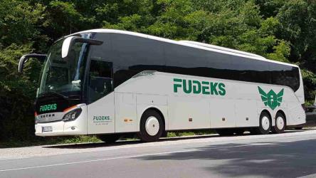 Setra bus front and side view Setra bus front and side view