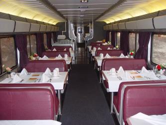 The onboard dining car The onboard dining car
