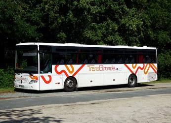 Bus exterior side view Bus exterior side view