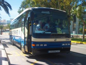 Bus front view Bus front view