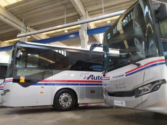 Bus side view Bus side view