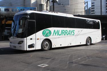 Murrays coach in Flinders St, 2013 Murrays coach in Flinders St, 2013