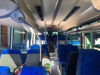 Bus interior view Bus interior view