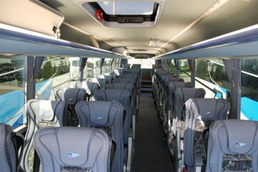 Bus interior view Bus interior view