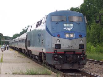 Amtrak Train at Saratoga Amtrak Train at Saratoga