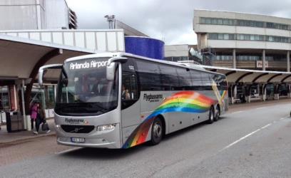 Bus at Arlanda airport Bus at Arlanda airport