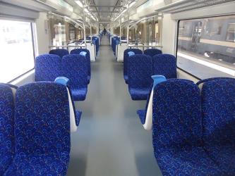 Interior of the new electric trains Interior of the new electric trains