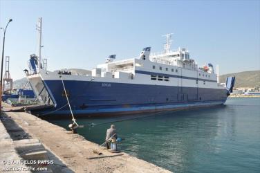Ionas ferry in port Ionas ferry in port