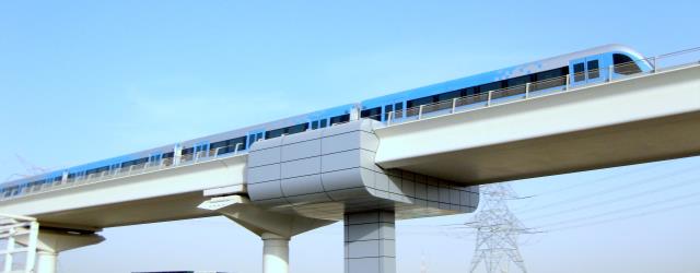 RTA metro on elevated track RTA metro on elevated track