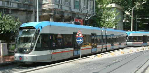 Modern tram in Istanbul Modern tram in Istanbul