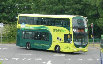 Green line double bus Green line double bus