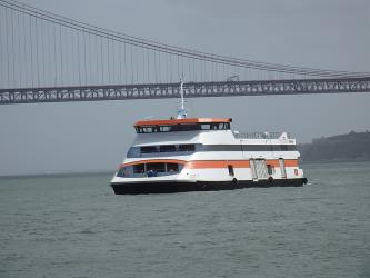 Ferry "Lisbonense" on Tagus river Ferry "Lisbonense" on Tagus river