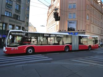 Articulated bus exterior Articulated bus exterior