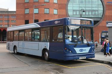 Metrobus front and side view Metrobus front and side view