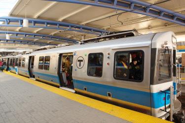 Blue line at Logan Airport Blue line at Logan Airport