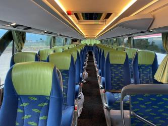 Inside of bus Inside of bus