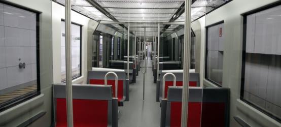Inside of Metro Bilbao Train Inside of Metro Bilbao Train