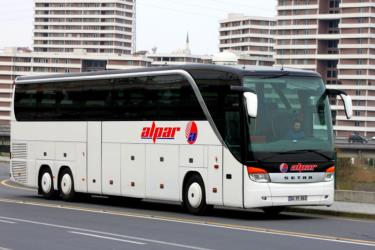 Setra bus side and front view Setra bus side and front view