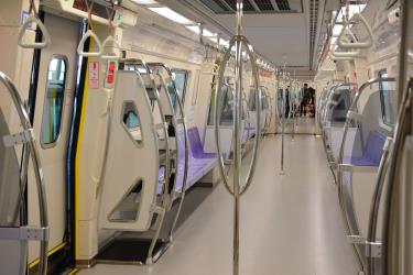 Interior of Taoyuan Airport MRT Commuter Train Interior of Taoyuan Airport MRT Commuter Train