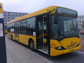 Movia bus front and side view Movia bus front and side view