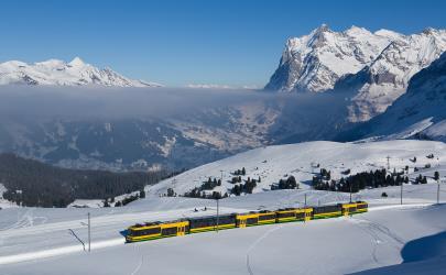 Just below Kleine Scheidegg, view down to Grindelwald Just below Kleine Scheidegg, view down to Grindelwald
