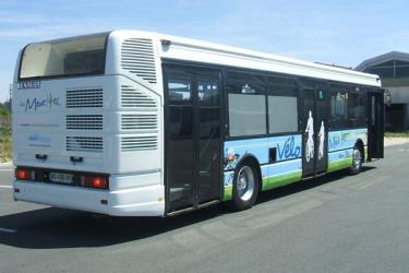Bus for 15 passengers and their bikes Bus for 15 passengers and their bikes