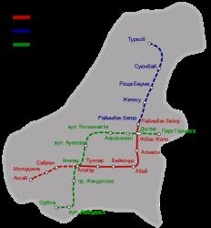 Almaty metro map Almaty metro map