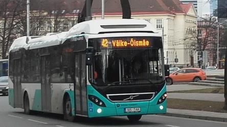 Bus front and side view