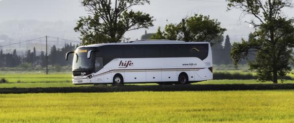 Bus exterior side view