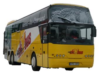 Bus front and side view