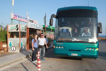 Bus front view