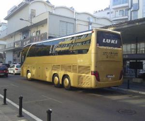 Bus side and rear view