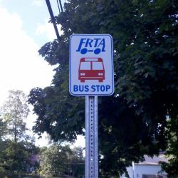 Bus stop sign