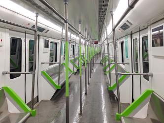 Inside of Wuhan metro