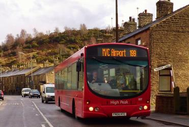 High Peak bus to Manchester Airport
