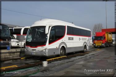 Bus front and side view