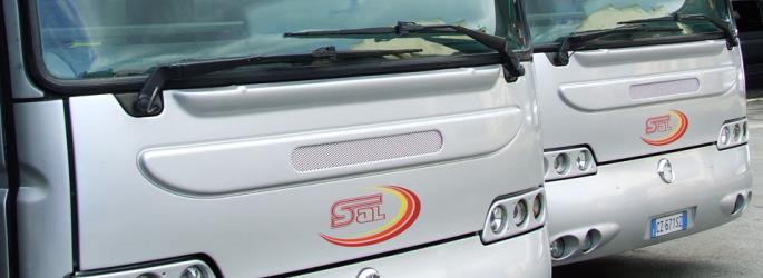 Bus front with logo