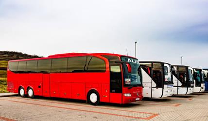 Fleet of buses