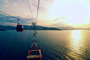 VinPearl cable car at sunset