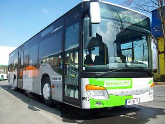 Watzke-Bus im Verbunddesign.