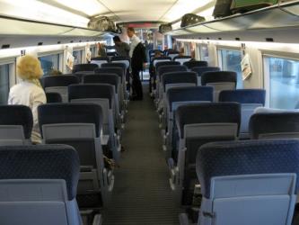 Interior of ICE train